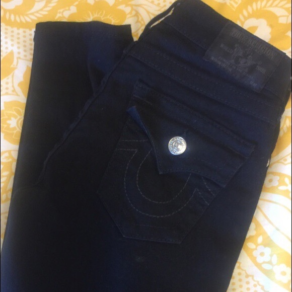 True Religion size 28!tapered blackest jeans