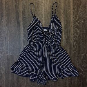 Lovecat Striped Romper