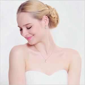 Rose Gold Plated Bijouterie Necklace & Earring Set