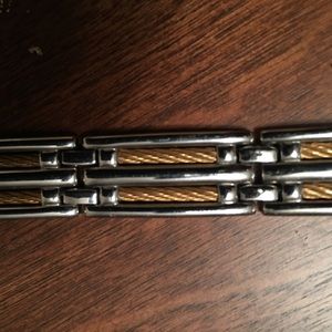 Stainless steel and Coppertone rope bracelet.