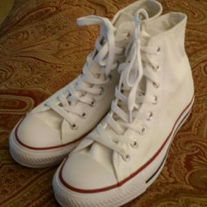 White Hightop Converse Shoes