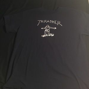 navy blue thrasher tee