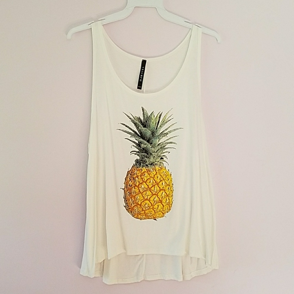 New, Pineapple Tank Top soft vintage feel - M, L