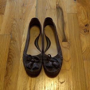 Cole Haan Brown Suede Tassel Loafers