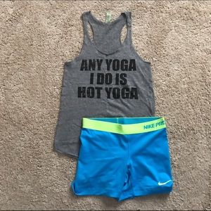 Any Yoga I Do Is Hot Yoga Cute Top Size Small