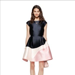 Kate Spade navy/pink/cream colorblock dress