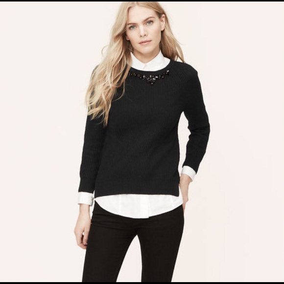 LOFT Sweaters - Loft petite sweater with jewel neckline