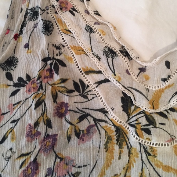 Zara Floral Open Back Cami Small - Picture 2 of 3