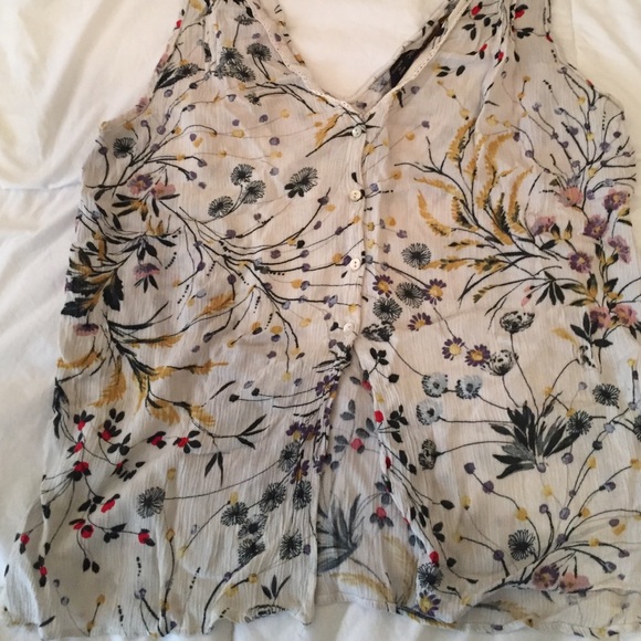 Zara Floral Open Back Cami Small - Picture 3 of 3