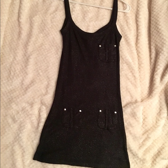 Forever 21 Tops - 🌺B1G1🌺Black sparkle tunic with pockets