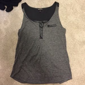 Gray and pleather tank!