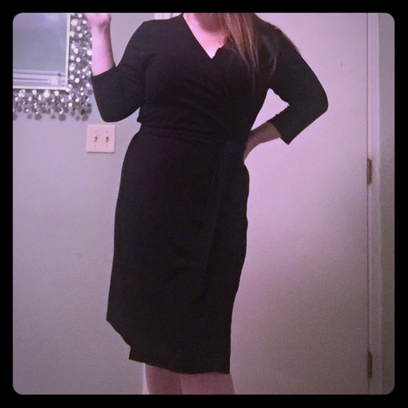Black Gap Wrap Dress