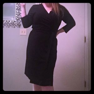 Black Gap Wrap Dress