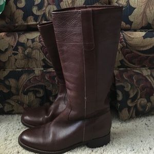 J.Crew Italian Leather Bellow the Knee Rider Boots