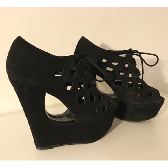 Steve Madden Daade Wedge Black - Picture 2 of 8