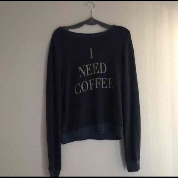 Wildfox I Need Coffee Jumper M