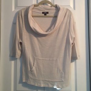 Alo Tulip Back Cowl Neck 3/4 Sleeve Top