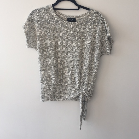 Heathered Gray Tie-Front Sweater