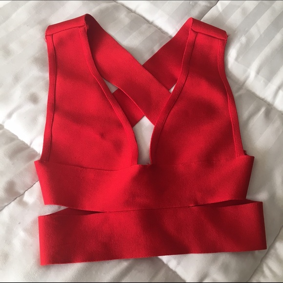 Red bandage crop top Sz.SM