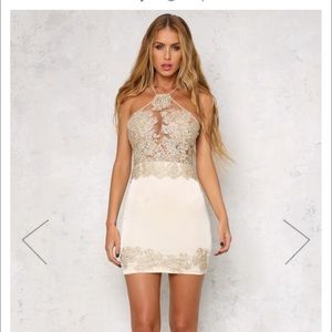 Cosmic boom gold sequin dress