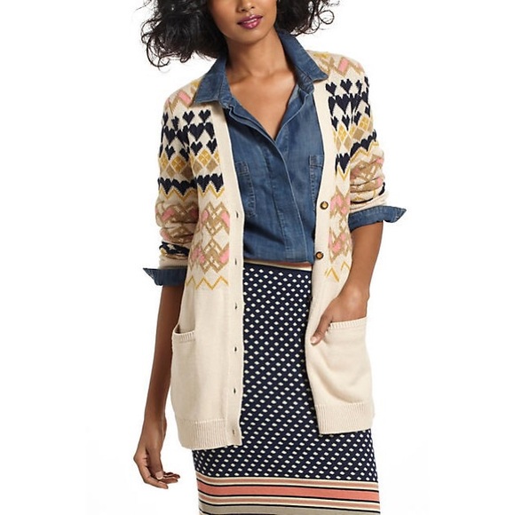 Anthropologie Sweaters - Anthropologie Argyle Intarsia Cardigan