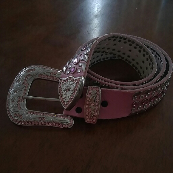 XL - Pink Blinged-Out Studded Belt