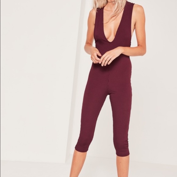 Ribbed sleeveless jumpsuit