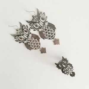 🛍SALE🛍Owl Earring and Ring Set