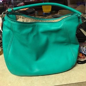 Teal colored purse