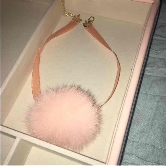 Peach Fuzz Ball Choker - Picture 2 of 2