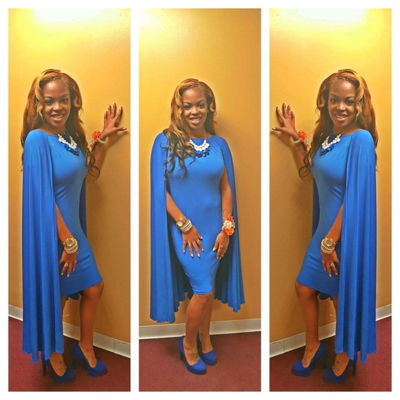 Blue Cape Dress