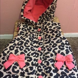 Gymboree Leopard Print Vest with Hood Size 2T/3T