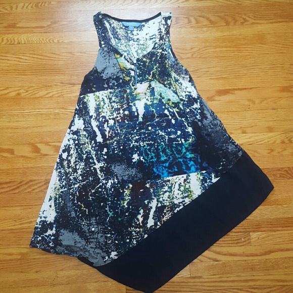 Simply Vera Asymmetrical Jersey Sleeveless Tunic