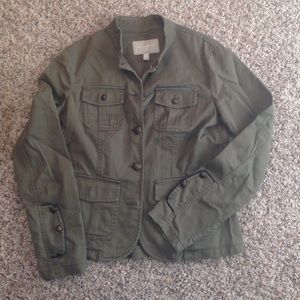 Banana republic military style jacket in olive.