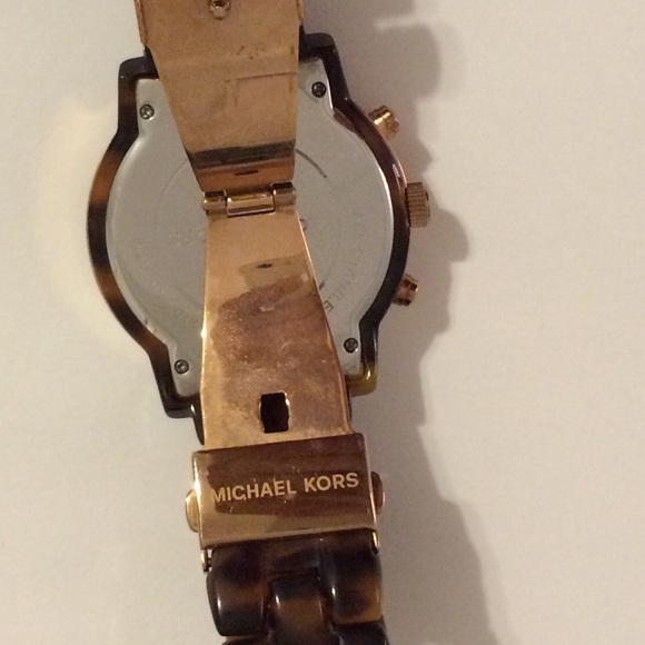 Michael Kors MK5366 Tortoise Shell Rose Gold Watch - Picture 4 of 4