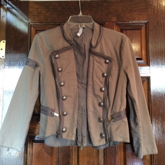 BCBGMaxAzria army green military jacket-size small - Picture 3 of 4