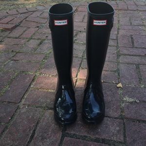 Glossy Black Original Hunter Boots