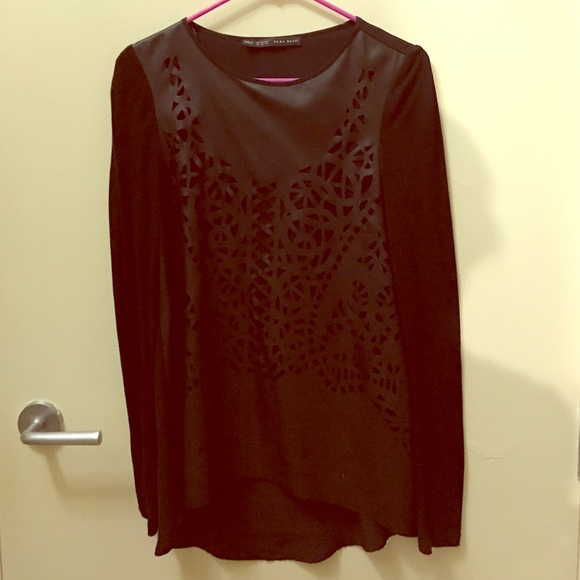 Zara black long sleeve top