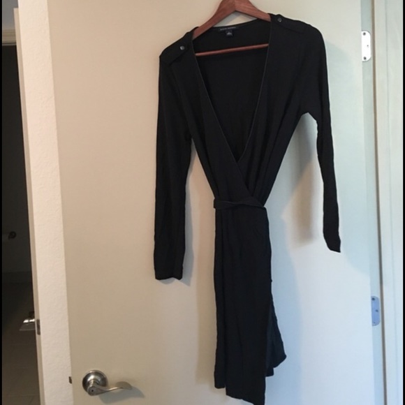 Banana Republic Wrap Dress with Faux Leather Trim