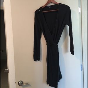 Banana Republic Wrap Dress with Faux Leather Trim