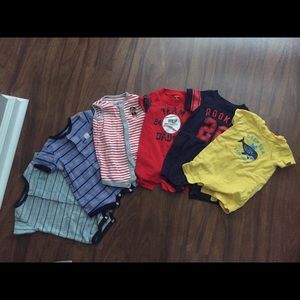 Set of 6 baby boy size 3 month rompers