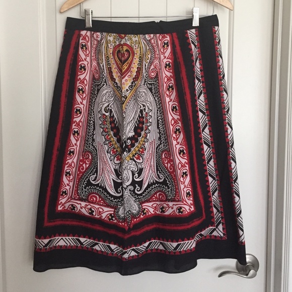 Black, White, Red & Yellow skirt