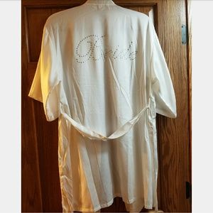 Bride silk robe