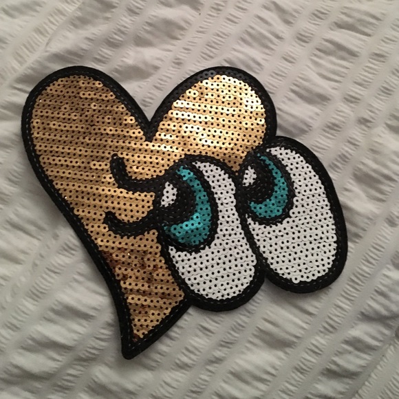 Heart Eyes Iron On Patch Play No More