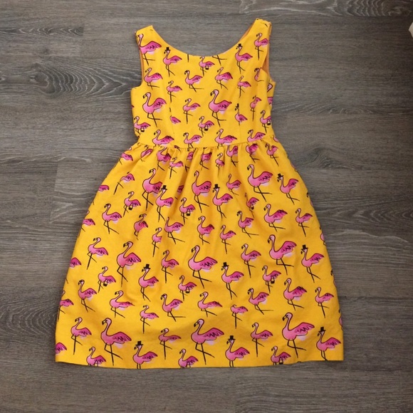 Yellow flamingo dress
