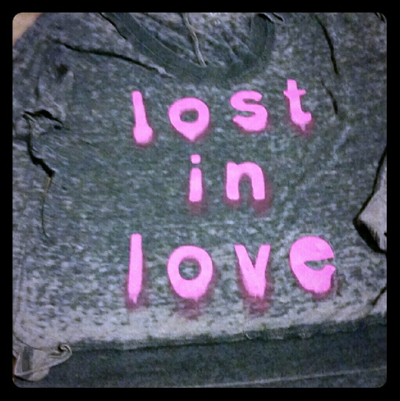 Lost In Love Distressed Oversized LS tee