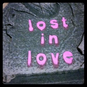 Lost In Love Distressed Oversized LS tee