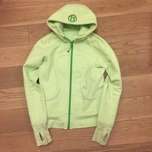 Lululemon lime green scuba hoodie, size 6