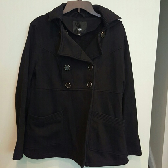 Mossimo Black jacket cotton/poly with hood