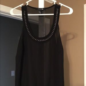Sleeveless black top